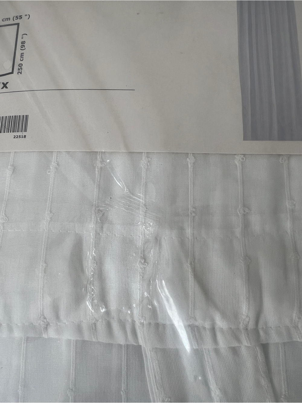 MATILDA Sheer Panel Curtains in White - Set of 2 - Picture 3 of 5
